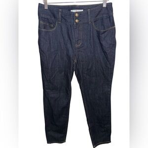 Boston Proper Jeans Womens Sz 10 Dark Wash Stretch Mid Rise Shaping Slim NWPT
